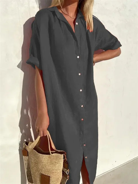 Elara Robe d’Été Femme – Robe Chic et Légère avec Coupe Élégante pour Journées Ensoleillées