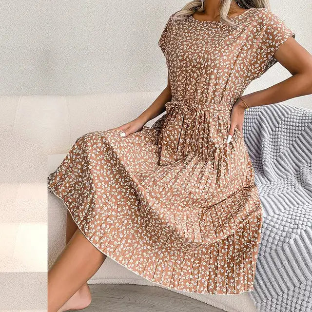 Julia Robe Été Femme – Robe Fleurie Légère à Coupe Ample & Encolure Dégagée