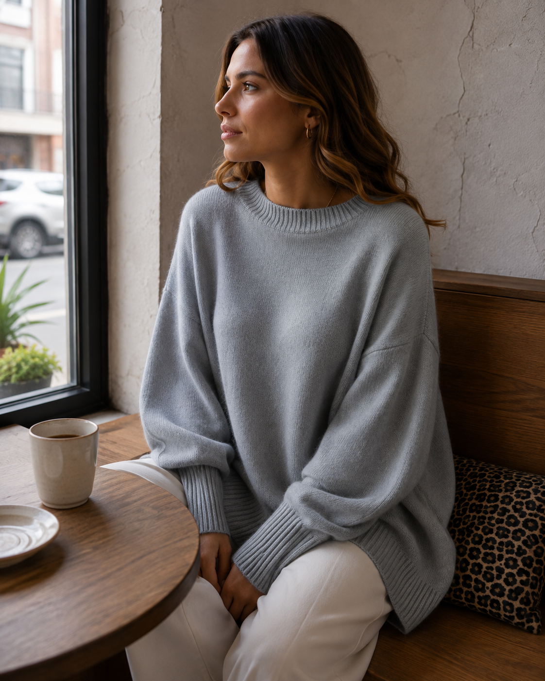 Waverly Pull Poncho Femme – Maille Douce, Manches Chauve-Souris & Ourlet Asymétrique