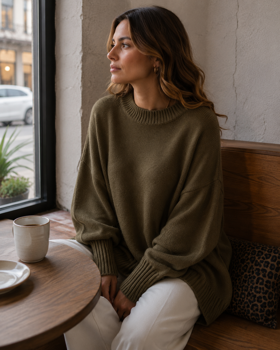 Waverly Pull Poncho Femme – Maille Douce, Manches Chauve-Souris & Ourlet Asymétrique