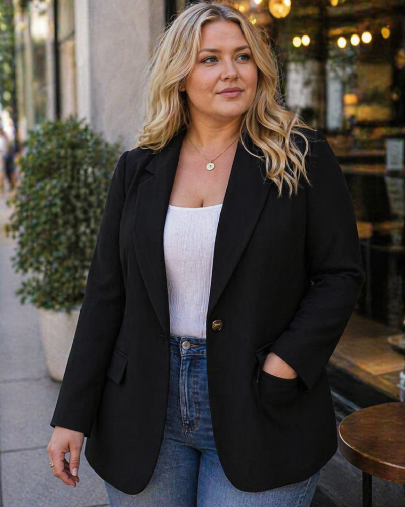 Clayde Blazer Femme Curvy Grande Taille – Blazer Cachemire Élégant Coupe Flatteuse Chic Intemporel