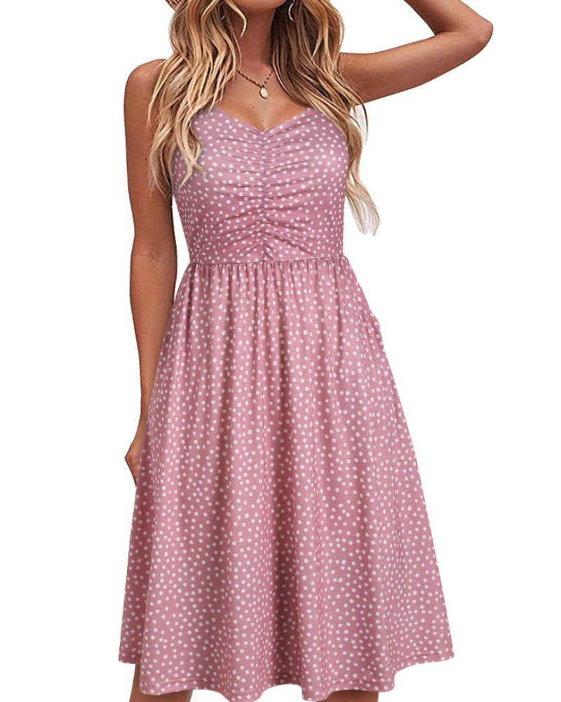 Vestaglia Donna Estate Reese – Spalline Regolabili, Vita Arricciata e Tasche