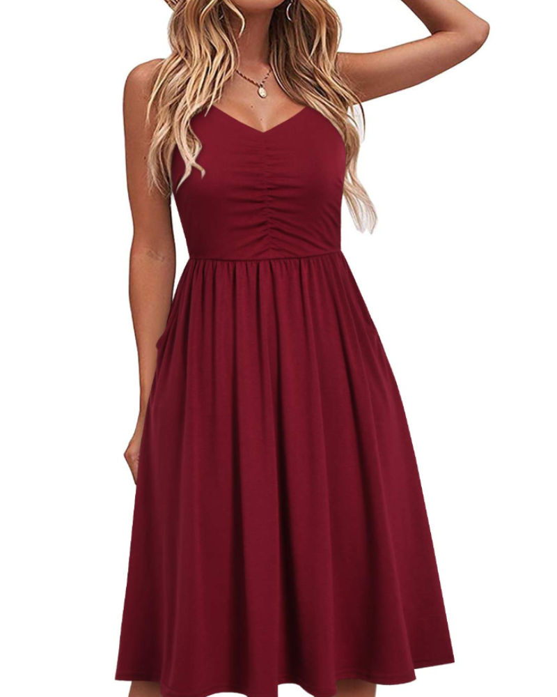 Vestaglia Donna Estate Reese – Spalline Regolabili, Vita Arricciata e Tasche