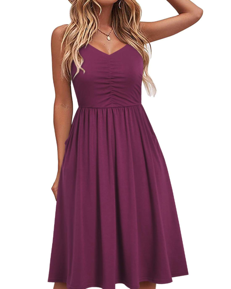 Vestaglia Donna Estate Reese – Spalline Regolabili, Vita Arricciata e Tasche