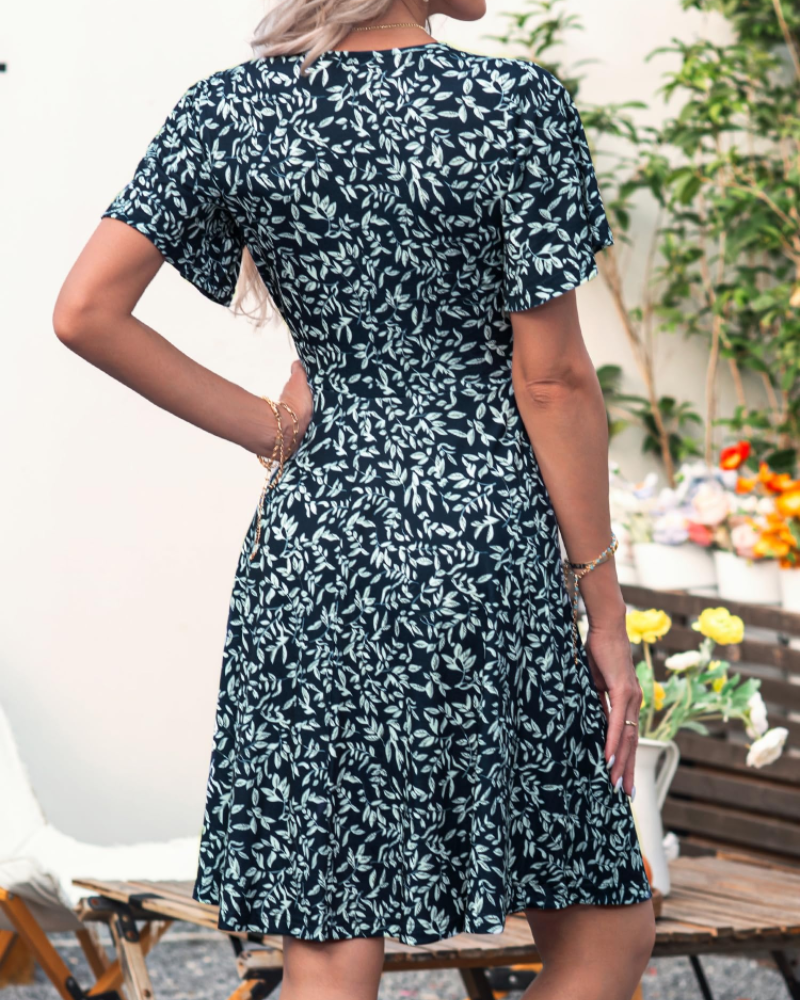 Abito Midi Faith Donna Estate – Incrociato con Scollo a V e Maniche a Volant
