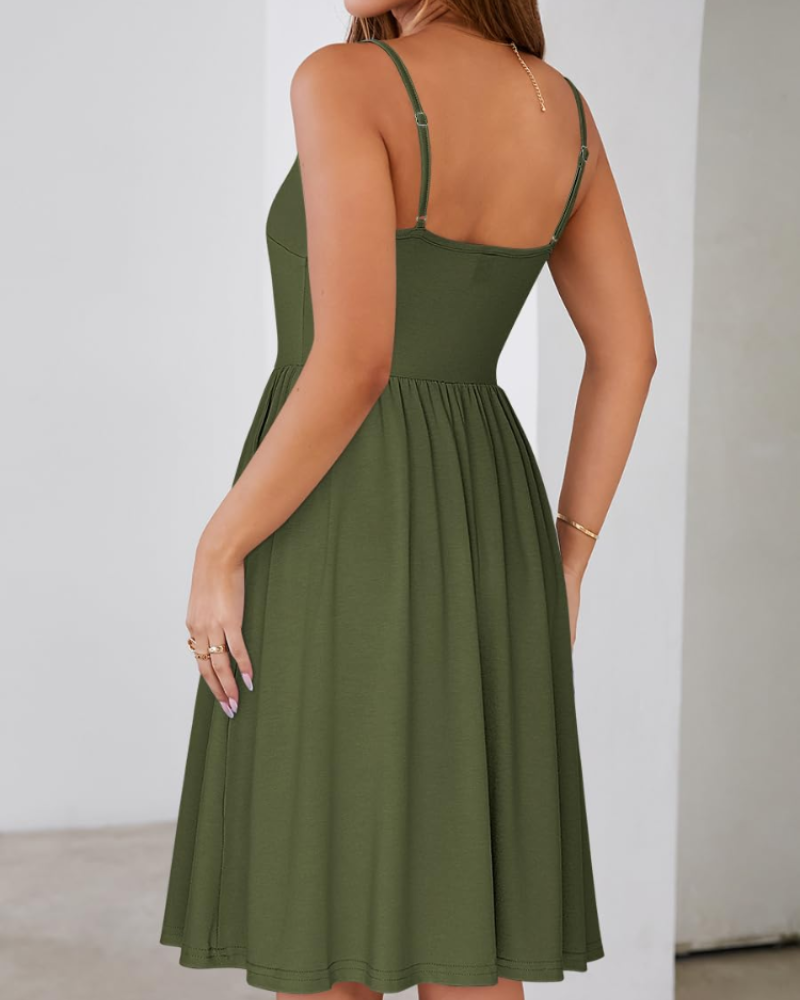 Vestaglia Donna Estate Reese – Spalline Regolabili, Vita Arricciata e Tasche