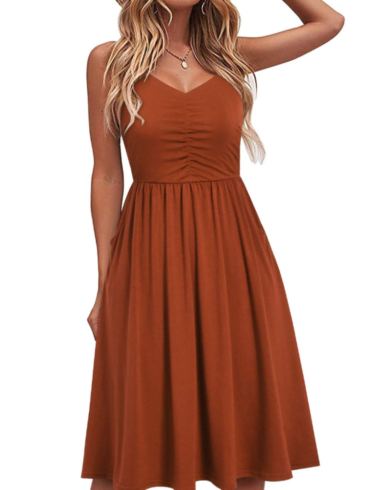 Vestaglia Donna Estate Reese – Spalline Regolabili, Vita Arricciata e Tasche