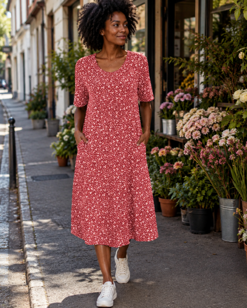 womens lightweight summer dresses Céliane Women's Dress – Lightweight, Flowing Dress with an Eleg beaded prom dress Daily Look Garden Stroll Green Floral Color:color6