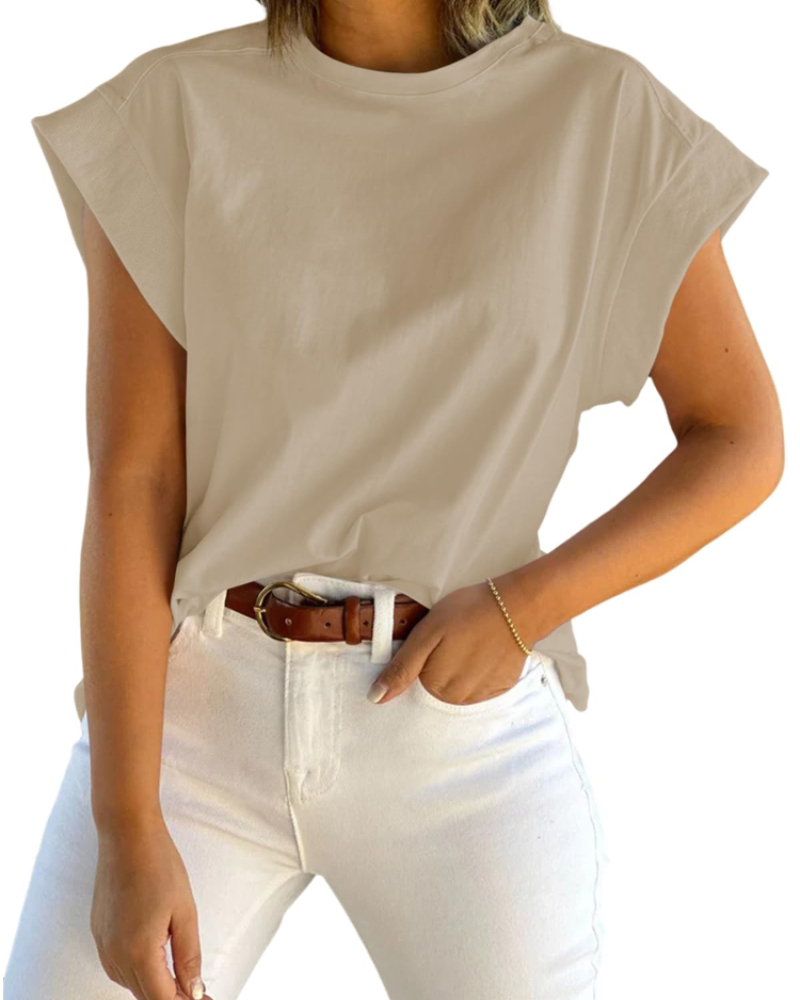 Nolwenn T-Shirt Femme – Haut Ample à Manches Courtes et Col Rond