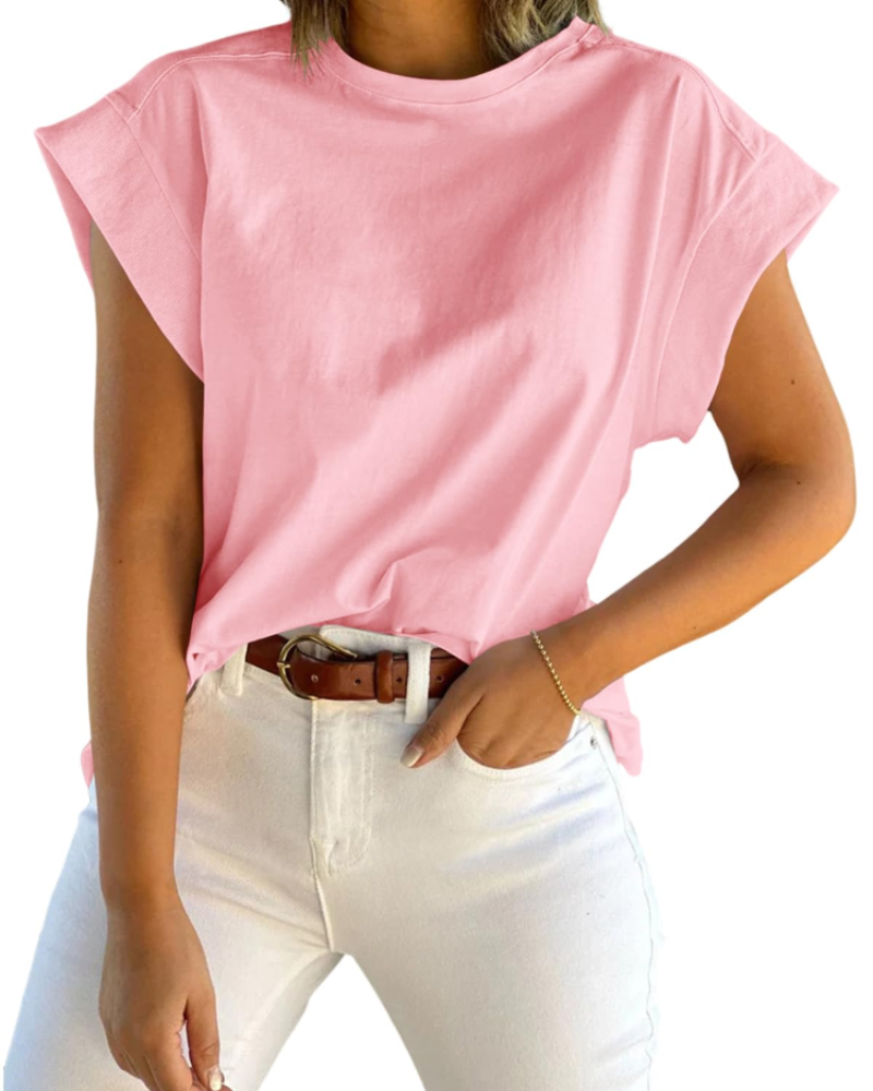 Nolwenn T-Shirt Femme – Haut Ample à Manches Courtes et Col Rond