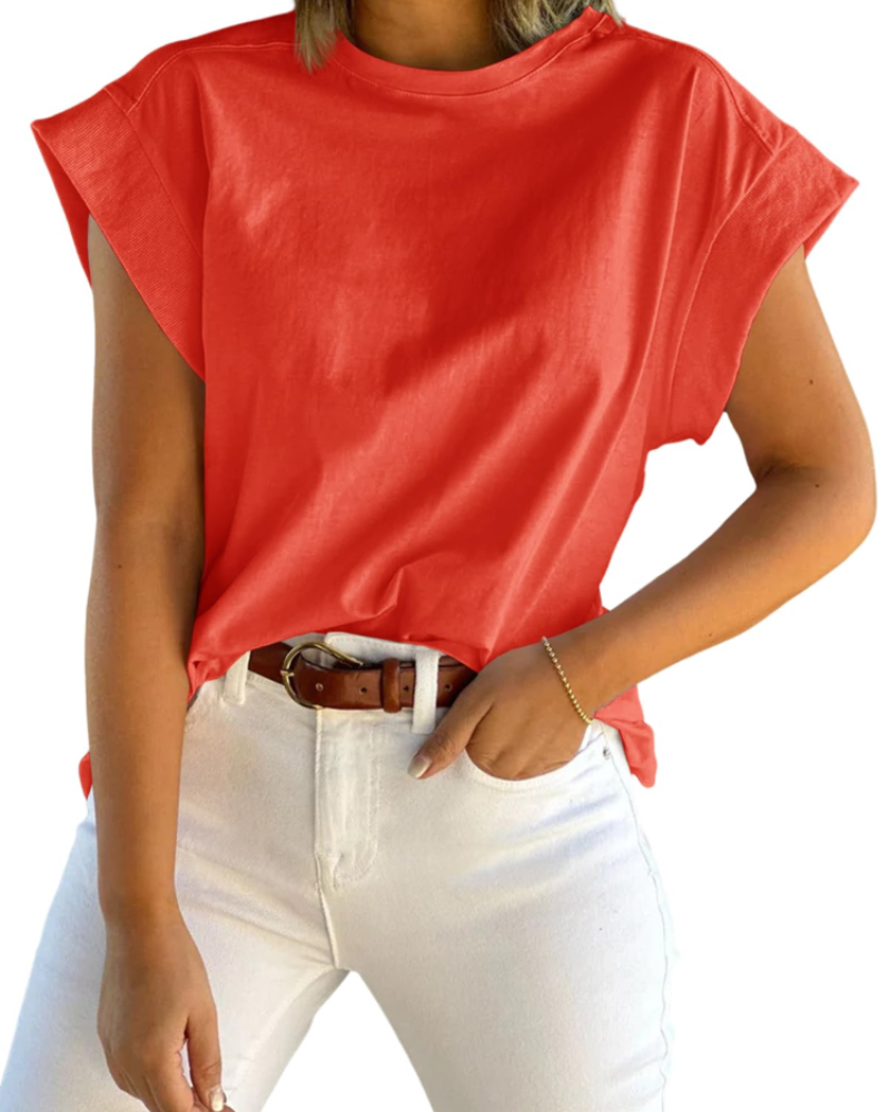 Nolwenn T-Shirt Femme – Haut Ample à Manches Courtes et Col Rond