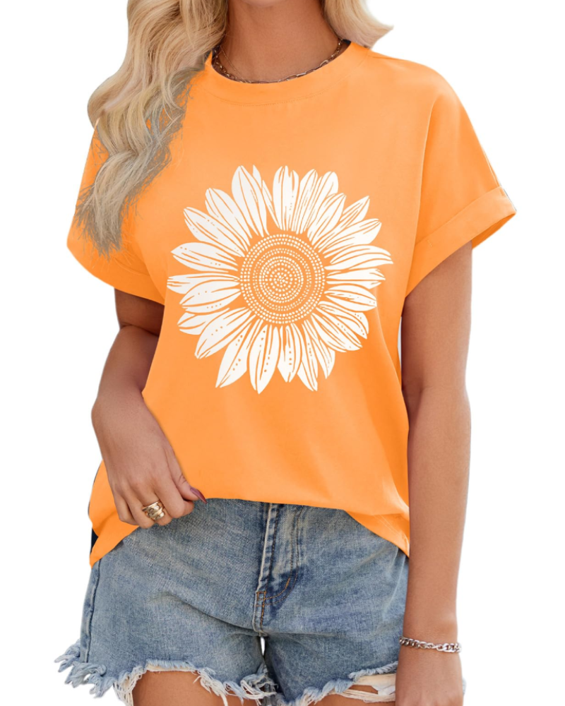 Madison T-shirt til kvinder sommer – Oversize stribet bomuld med rund hals