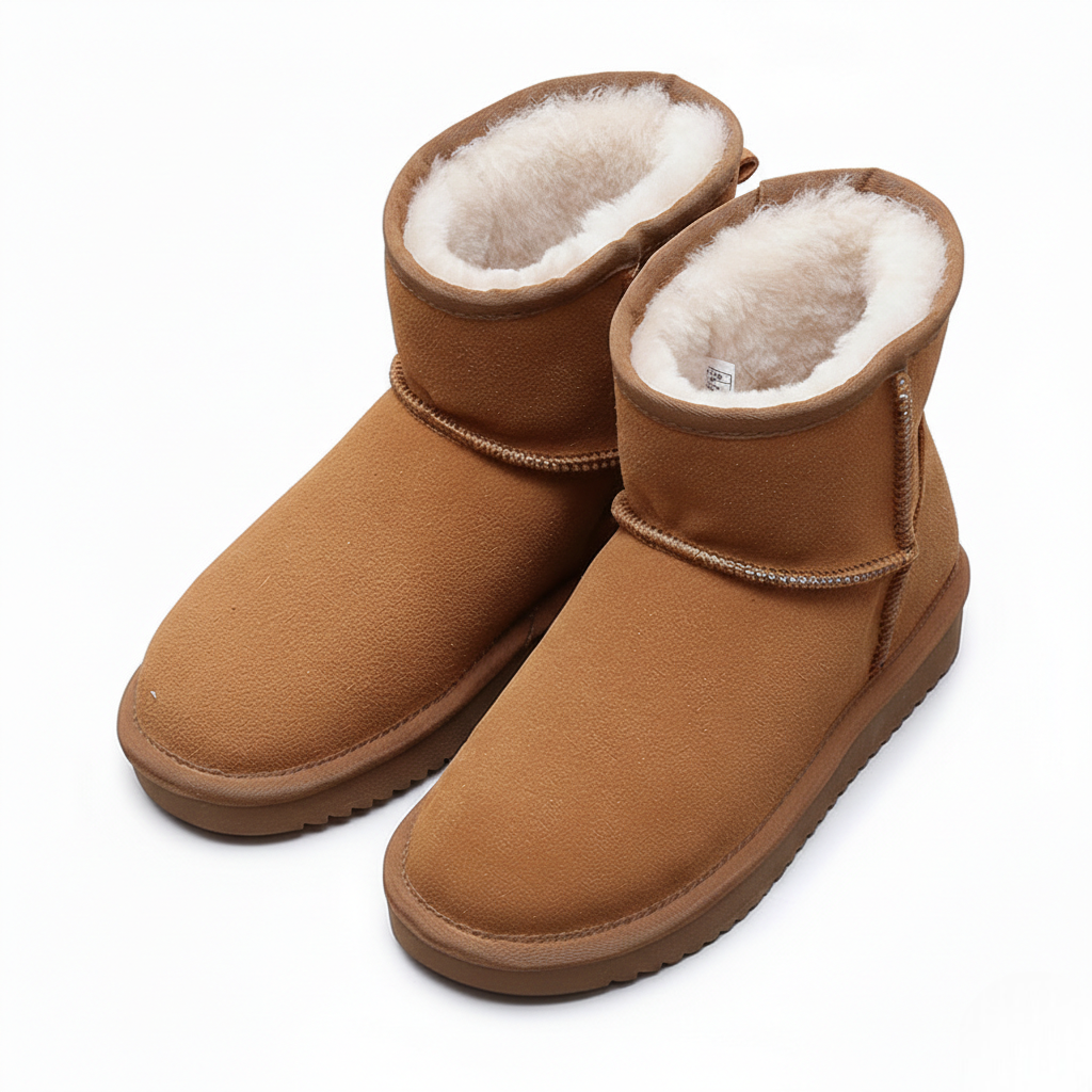 Zafira Dames Enkellaarzen Gevoerd met Fleece – Comfortabele Korte Laarzen met Suède Effect
