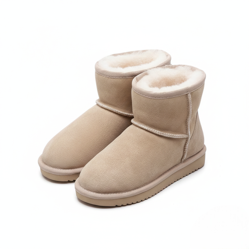 Zafira Dames Enkellaarzen Gevoerd met Fleece – Comfortabele Korte Laarzen met Suède Effect