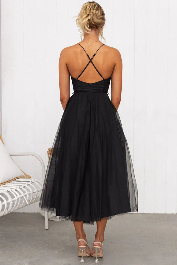 Ariana Robe Maxi Femme – Elegant Long Summer Dress Sleeveless with Round Neckline
