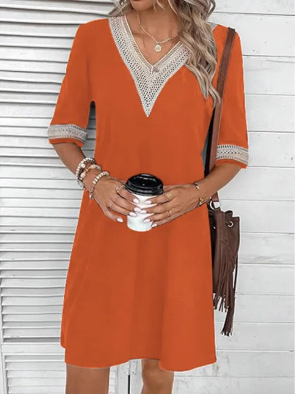 Dream Robe Femme Coton-Lin – Coupe Décontractée, Respirante & Idéale au Quotidien