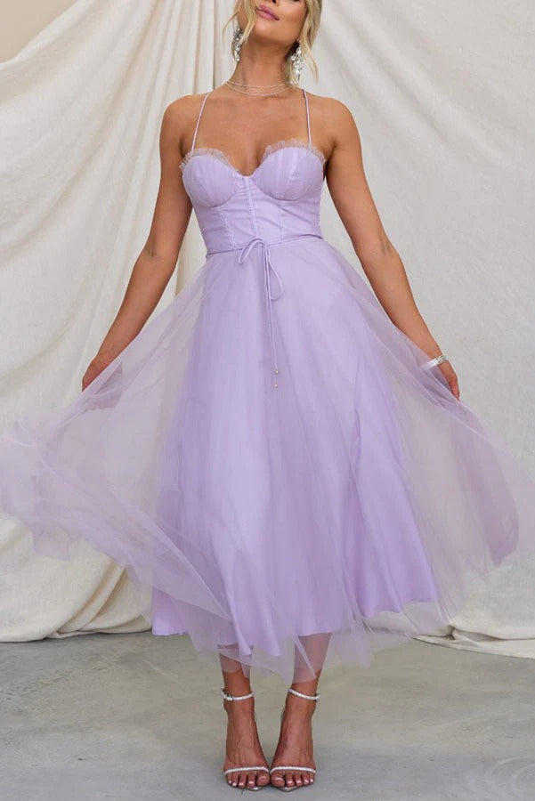 Ariana Robe Maxi Femme – Elegant Long Summer Dress Sleeveless with Round Neckline
