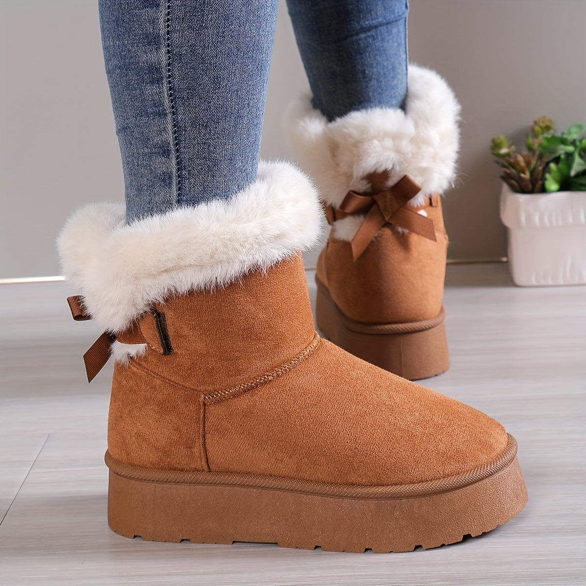 Zainab Bottes Hiver Femme – Warme Thermische Fütterung & Bequeme Rutschfeste Sohle