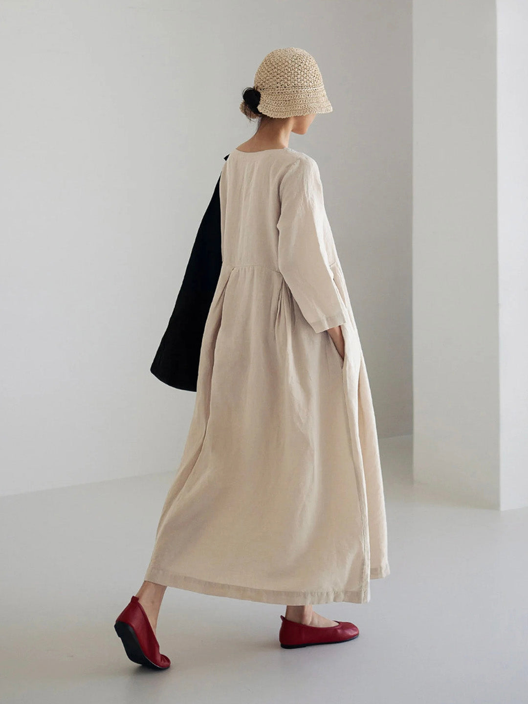 Cielo Vestido Comprido Mulher – Linho Leve, Conforto Natural & Estilo Minimalista Elegante