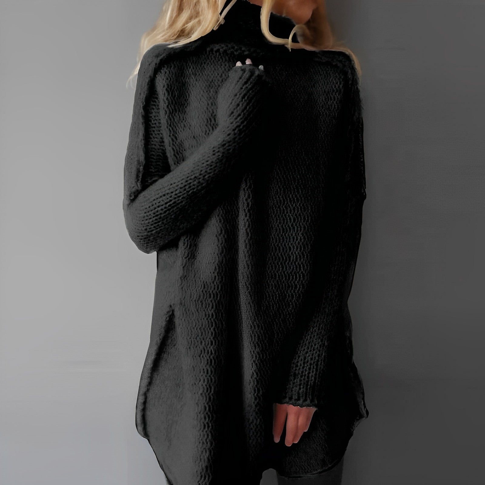 Lotty Turtleneck Oversize Sweater Woman – Thick Comfortable Knit with Soft and Warm Fit
