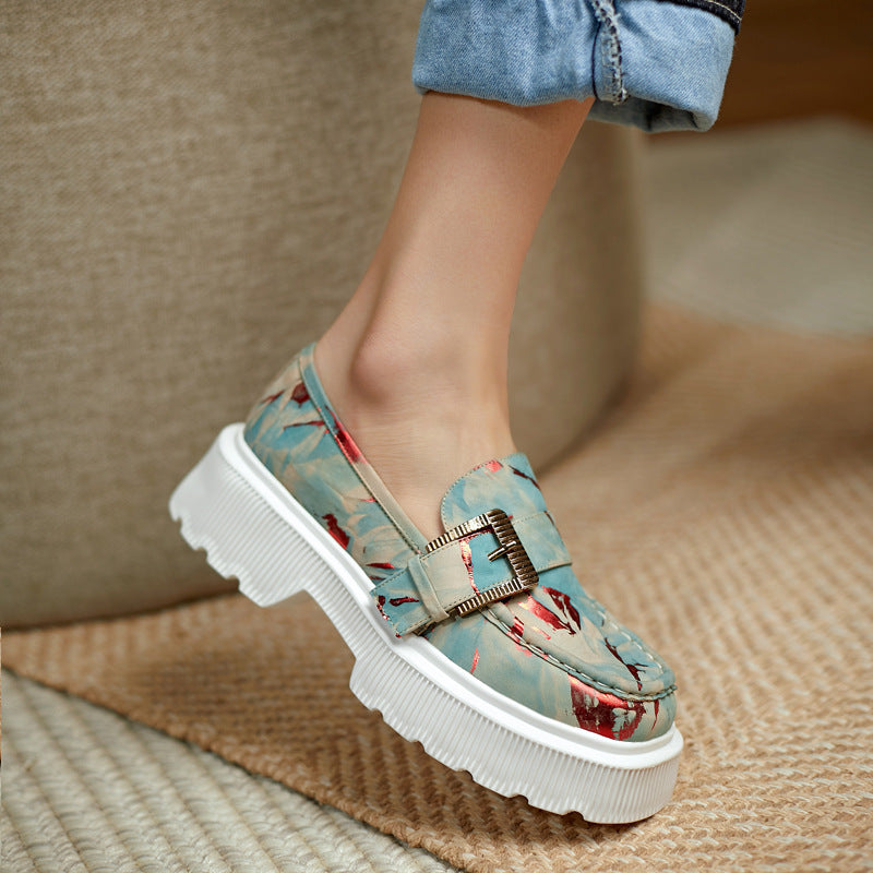 Stella Dámske Topánky – Platformové Mokasíny s Otvormi, Prackou a Pohodlnou Gumenou Podrážkou