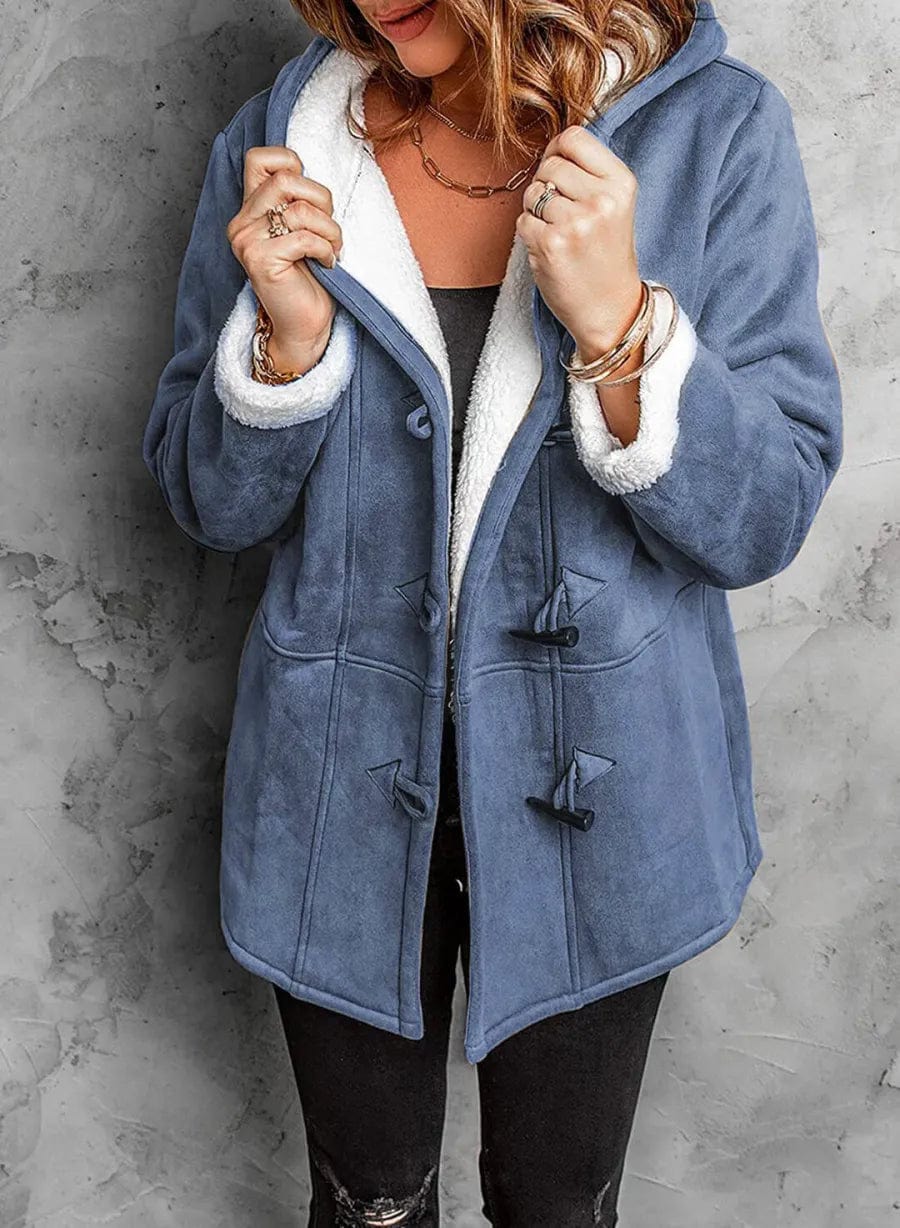 Liana Veste Femme Hiver – Chaude, Doublure Confortable avec Capuche & Style Décontracté