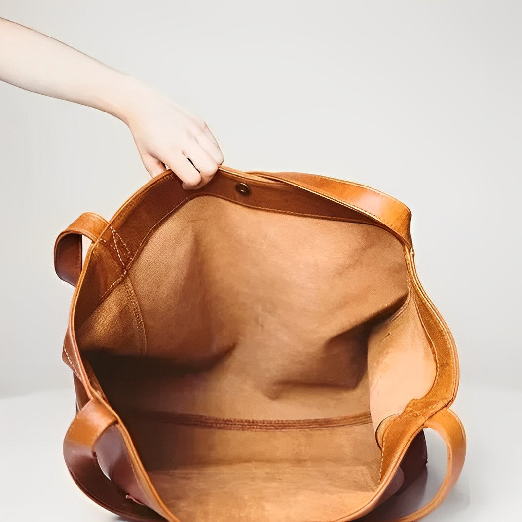 Aurora Dame Taske – Elegant Skuldertaske i Ægte Vintage Læder