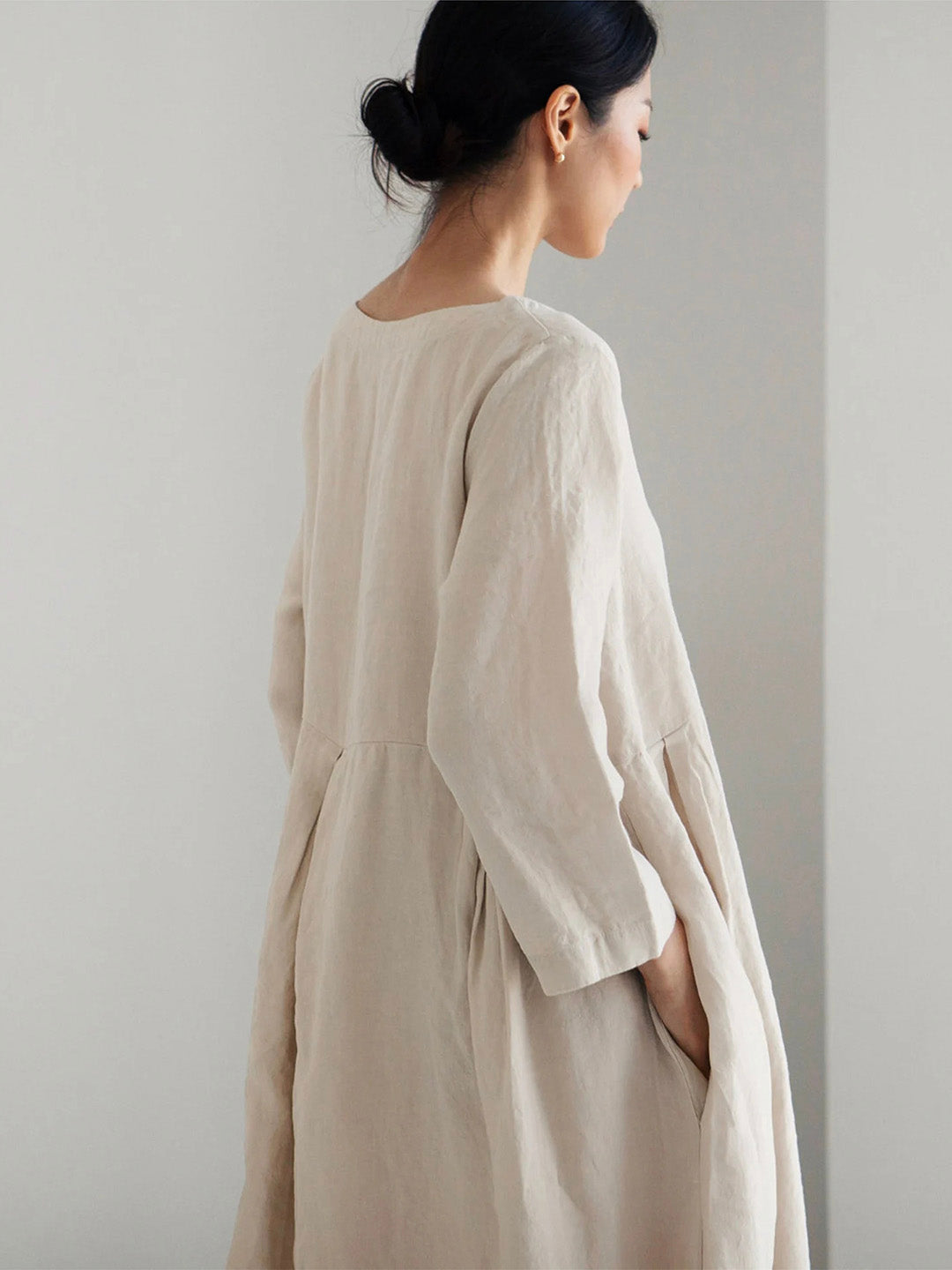 Cielo Vestido Comprido Mulher – Linho Leve, Conforto Natural & Estilo Minimalista Elegante