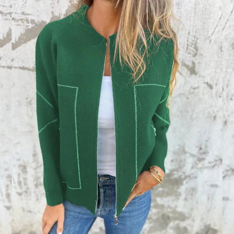 Amina Women's Zip Jacket – Warm Waterproof Coat with Insulating Lining