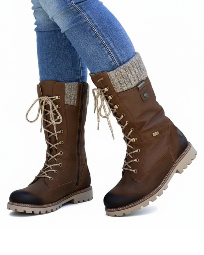 Gretta Botas de Inverno para Senhora – Botas Impermeáveis Quentes Antiderrapantes com Atacadores