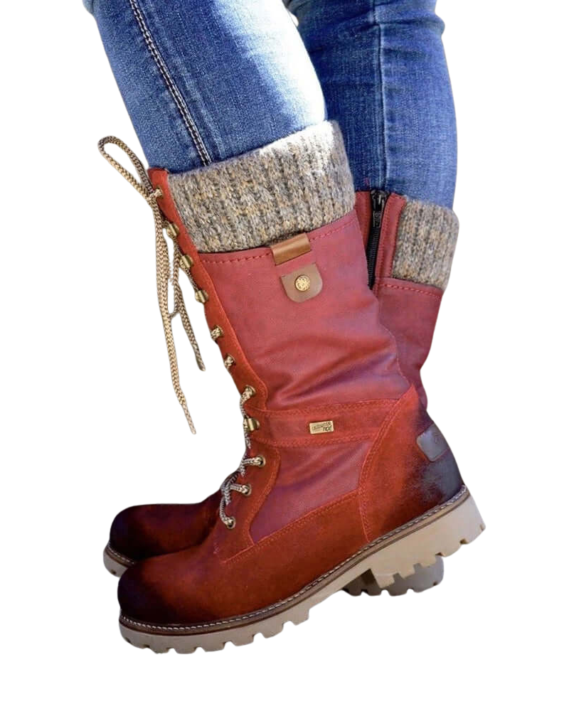 Gretta Botas de Inverno para Senhora – Botas Impermeáveis Quentes Antiderrapantes com Atacadores