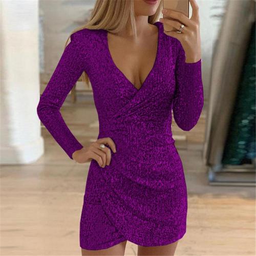 Vestido Amelia para Senhora com Lantejoulas – Vestido Envelope Elegante, Brilhante e Confortável para Ocasiões Festivas
