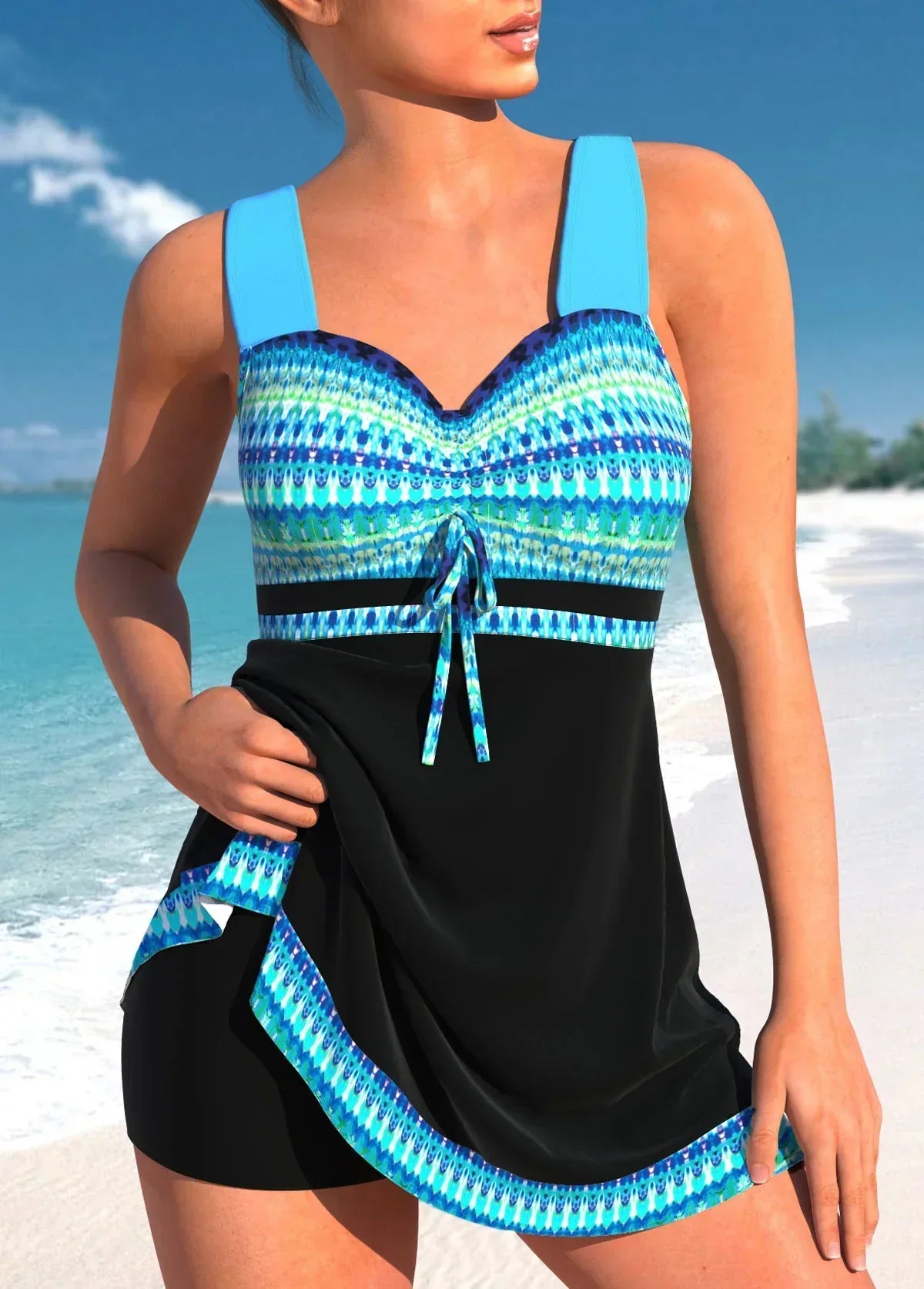 Naëlia Maillot de Bain Femme – Maillot 1 Pièce Sculptant à Décolleté V Élégant